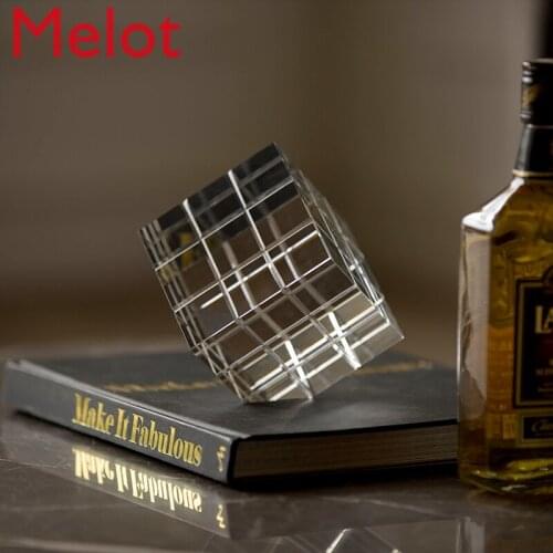 Crystal Rubiks Cube Ornaments and Accessories Nordic Decorations Handmade Lucky Crafts Home Decor mini garden accessories