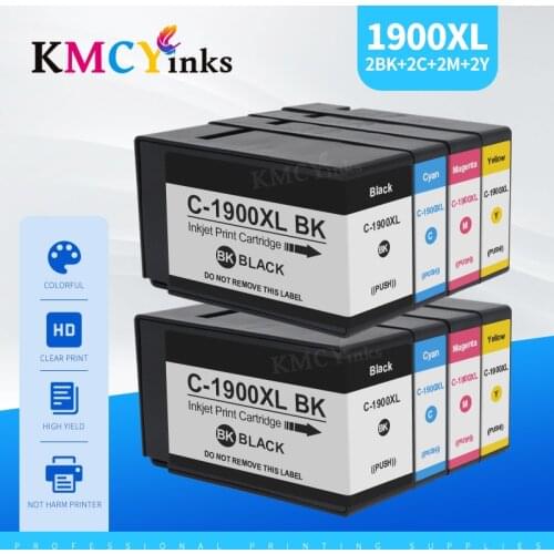 KMCYinks PGI-1900 PGI1900 XL Compatible Ink Cartridge for Canon MAXIFY MB2390 Printer full with dye ink with chips