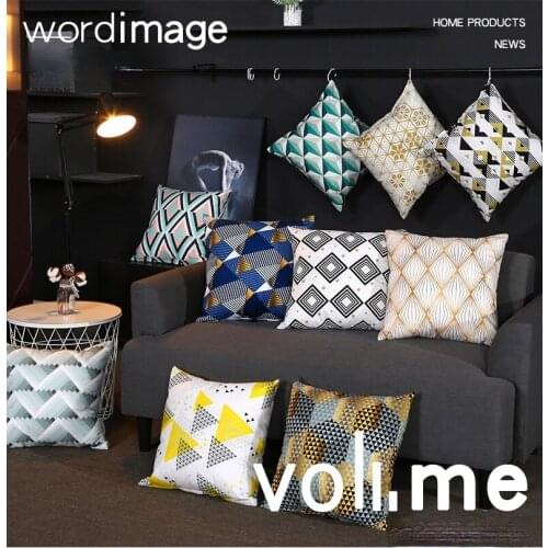 2pcs pillow cover sofa office cushion cover Plush Abstract geometry fashion 2021 gothic decor 45*45 Free collocation home decor