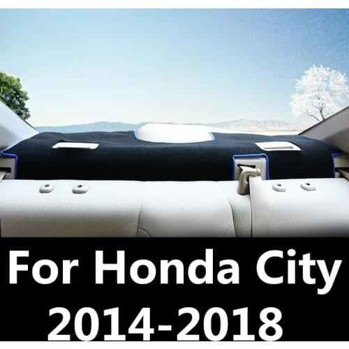 Dashboard Cover Mat Pad Sun Shade Avoid Light Dash Board Carpet Protector decoration Auto Accessories For Honda City 2014-2018
