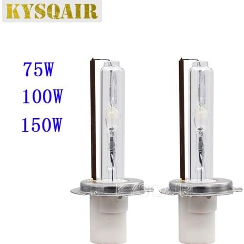 KYSQAIR 2PCS 100W H3 6000K 10000K HID Xenon Bulb High Power 75W H1 H7 H11 150W Auto Car Headlight Replacement Lamp 4300K 8000K