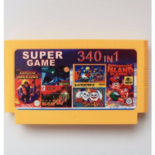 Hot Promotion Top Quality Game Cartridge 60 Pins 8 Bit Game Card - 340 IN 1