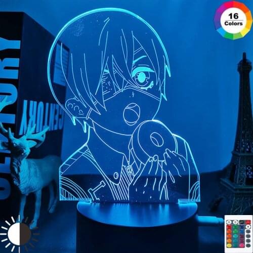 Miflame Anime 3d Lamp Black Butler for Bedroom Decor Nightlight Birthday Gift Manga Gadget Black Butler Led Night Light Bedside