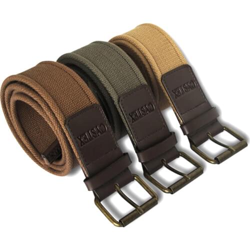 Brand Canvas Belt Men PU Leather Designer High Quality Mens Fashion Belts Buckle 100% Cotton Quality Fit Waist Circle 80-108cm