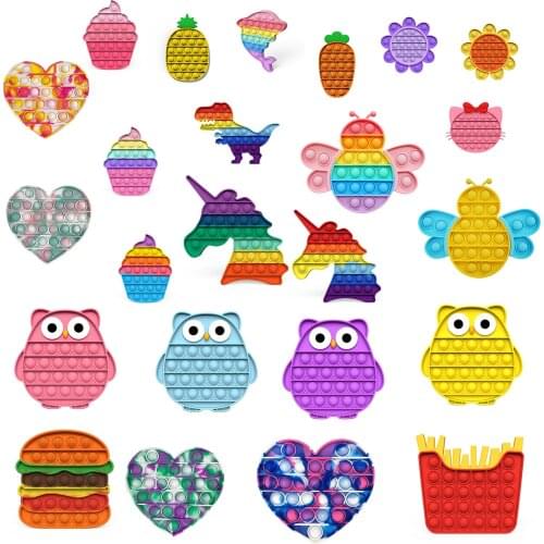 New Fidget Pushs Simple Bubble Ani-stress Squishy Dimple Anti-anxiety Relief Bubble Antistress Board Fidget Toy Gift симпл димпл