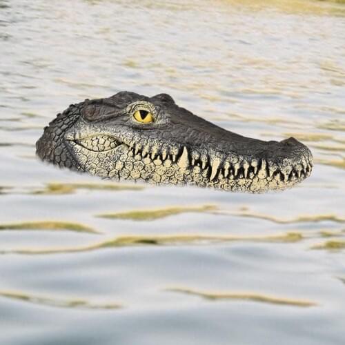 Floating Crocodile Head Alligator Head Pond Float Simulation Crocodile Head Decoy Water Features Garden Decoration Drives
