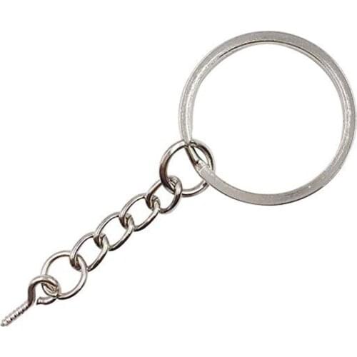 R2LE 20Pcs Screw Eye Pin Key Chains With Open Jump Ring Chain Extender Jewelry Making