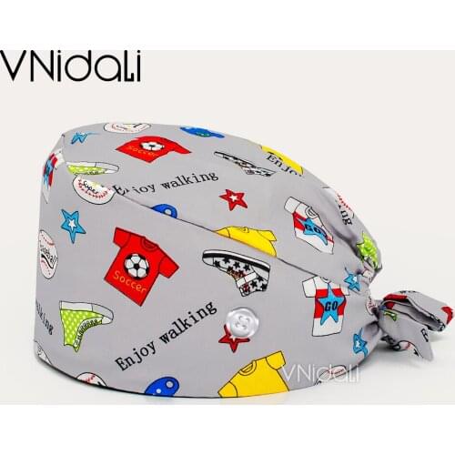 Nurse Hat with Buttons Beauty Salon Pharmacy Caps Lab Pet Surgicals Cap Operating Room nursing accessories scrub hats/cap