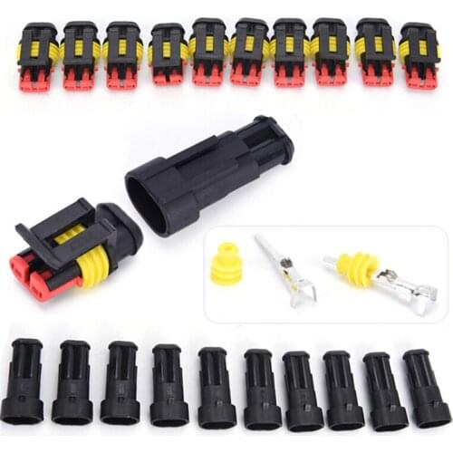 5pcs 2P car plug 1.5mm terminal connector waterproof nylon flame retardant car connector