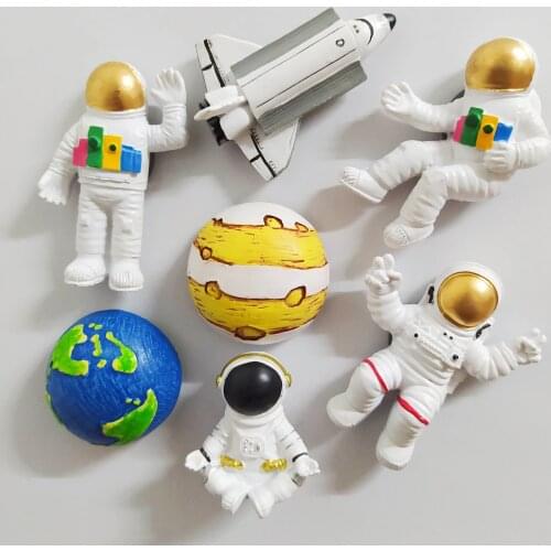 Solar System Universe Spaceman Home Office Decoration Props, Boys Gift Decoration, Planet Refrigerator Magnet Stickers