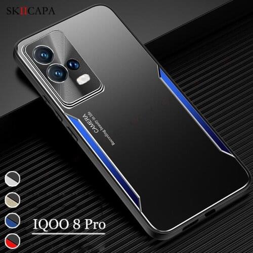 Ultra Thin Matte Aluminum Metal Protective Case For VIVO IQOO 7 5 Pro NEO 5 3 Z1X Z1 Z3 U3 Silicone Bumper Shockproof Hard Cover