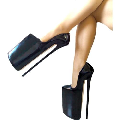 11.81in Heel Height Sexy Genuine Leather Pointed Toe Stiletto Heel Platform Pumps High Heels US size 5-13 No.3012