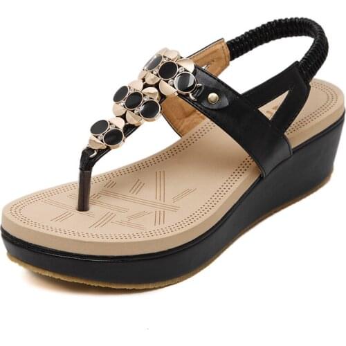 Wedges Shoes 35-42# For Women Sandals Ladies Summer Sandals Shoes Flip Flop Female Platform Sandals Outdoor Beach Shoes