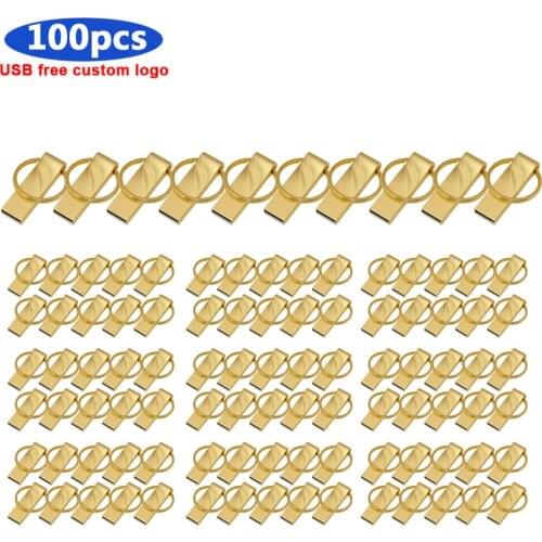 100pcs/lot free Custom logo real capacity USB Flash Drive 8GB 16GB 32GB 64GB 128GB Pen drive Memory Stick Waterproof USB 2.0