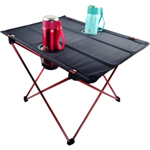 Waterproof Folding Table with Cup Holders for Camping,Hiking&Picnic Lightweight Portable Oxford Cloth