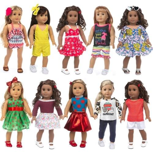 10Pcs/set Dress Doll Clothes fits for American girl 18" american girl doll alexander doll best gift