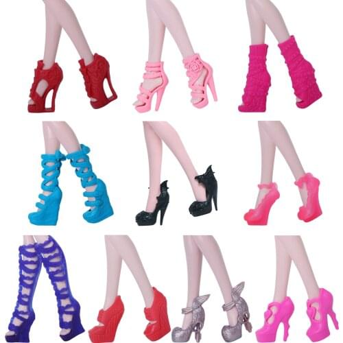 1x Winter Boots Summer Shoes High Heel Sandals Lady Dress Clothes Accessories for Monster High Doll Lot Style High Quality Toys