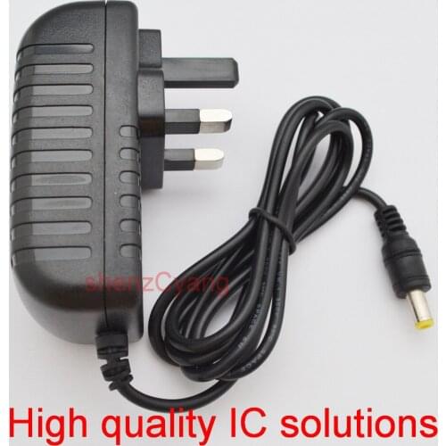 50PCS 9V 3A High quality IC solutions DC 9V 3A Switch power supply, 27W LED power adapter, UK plug 5.5mm x 2.1mm-2.5mm
