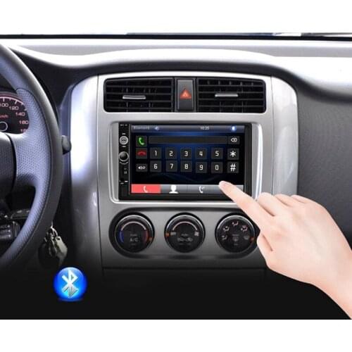 7 Inch Din Car Radio Bluetooth MP5 MP4 Player With Rear View Camera Touchscreen FM TF AUX Mirror Link USB Charge