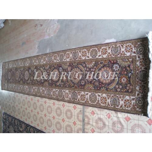 Free shipping 2.5'x12' 160 Line persian woolen carpet , hand knotted persian runner Oriental handmade Persian Rug mixed colors