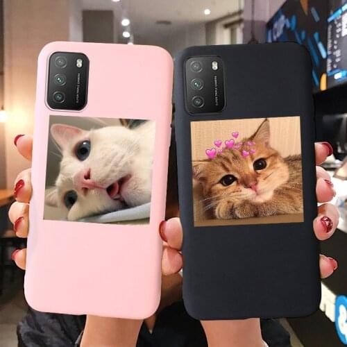 Poco M3 Case For Xiaomi Poco X3 NFC X3 Pro F3 F2 Pocophone F1 Mi A3 8 A2 Lite SE 6 Mix 2 Play A1 Cases Silicon Cat Funda Covers