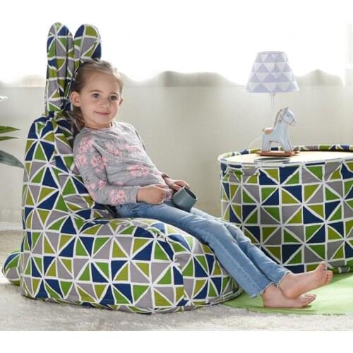 Croker Horse Children Rabbit Bunny Lazy Sofa Bean Bag Solid Chair Covers Without Filler/Inner Puff Couch Tatami for Living Room