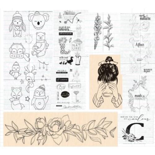 French transparent Clear Silicone Stamp/Seal for DIY scrapbooking/photo album Decorative clear stamp sheets B0775