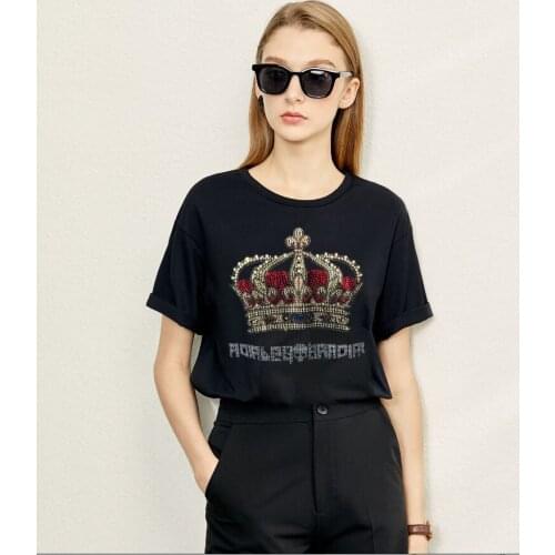 T shirt Hot drill women fashion new femme tshirt Casual summer hip hop t-shirt female