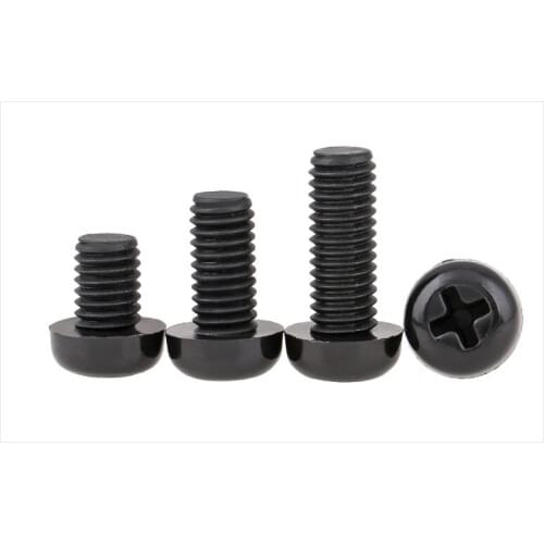 Gb818pm black white round head cross pan head screw nylon plastic screw m2-m8 50PCS