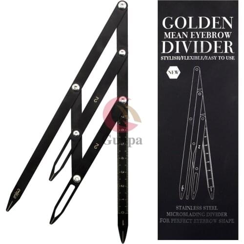Quality Stainless Steel Golden Ratio Calipers Microblading Permanent Makeup Eyebrow Measure Tool Mean Golden Eyebrow Divider
