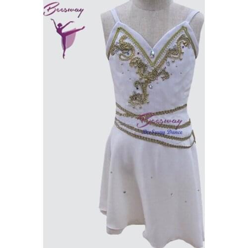 Adult White classical ballet dress women Cupid Ballet Stage Costume Diana And Acteon Variation Ballet skirt Attire for girls