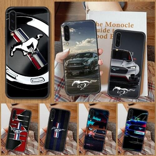 Cool mustang car Phone Case For Samsung Galaxy A 10 12 20E 21S 30 32 40 50 51 52 70 71 72 5 6 7 2016 2018 black luxury back