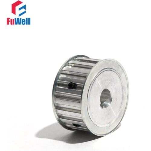 L-24 Timing Belt Pulley with Keyway 24Teeth L Type Transmission Pulley 21/27mm Belt Width Aluminum Alloy Gear Pulley