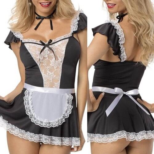 Hot Women Lolita Maid Dress Uniform Role Play Cute Sexy Lingerie Anime Cosplay Costumes Maid Servant Костюм Горничной Аниме