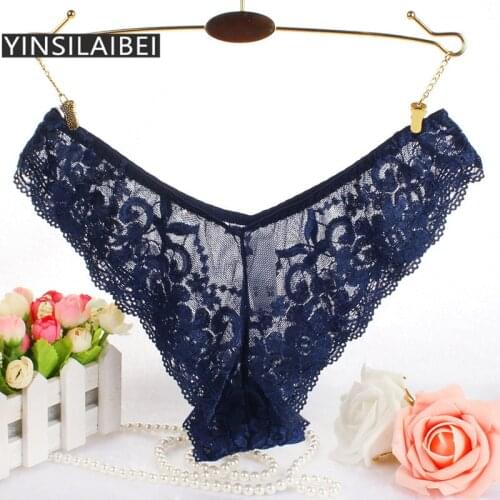 M-4XL Plus Size Ladies Sexy Seamless Lace Panties g String Ropa Interior Mujer Underwear Women Sexy Thong Lace Briefs NK414#10