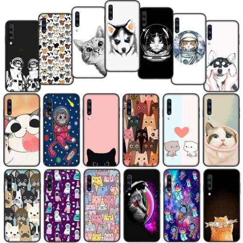 Cute Cat Dog Animal Soft Cover Case for Samsung Galaxy A11 A21 A21S A41 A51 A71 A81 A91 M11 M21 M31 M31S