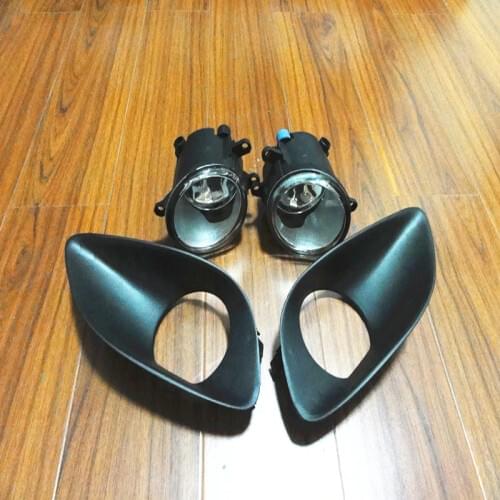 1Set Front Bumper Driving Lamps Fog Lights W/Bezel Covers trim Kits for TOYOTA YARIS 4DR 2006-2010