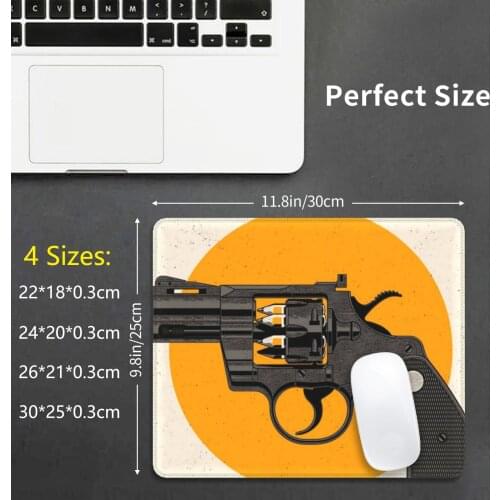 Gun Mouse Pad DIY Print Gun Weapon Bullet Pistol Shoot Trigger