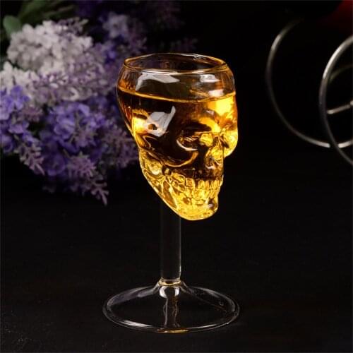Transparent Beer Wine Cup Bottle Glass Skull Cup Red Wine Sober Hot Creative Glass Drinkware Whiskey Cup Party Bar Drinkware Hot