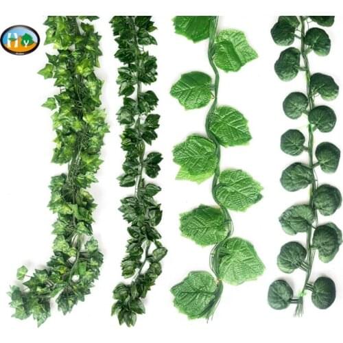 Real Rattan Green Radish Grape Leaf Sweet Potato Leaf Artificial Plants Wedding House Courtyard Winding Arrangement