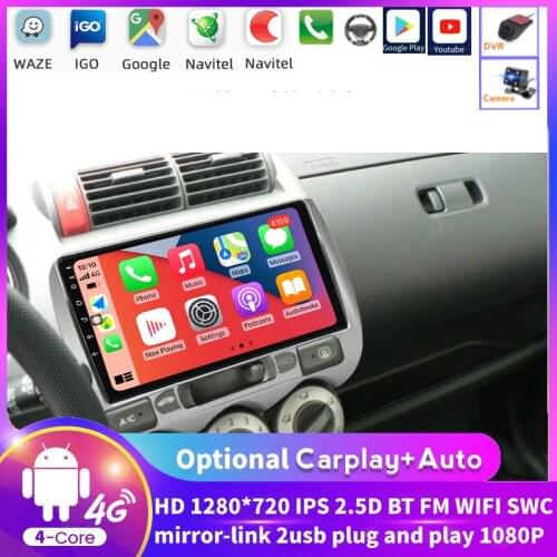 Full Touch For HONDA JAZZ City 2004 2005 2006 2007 Car Stereo Radio Gps BT Player Support Floating Window/Carplay WiFi Russian