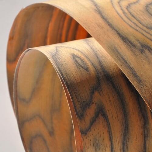 Greenland Yellow Fir Color Composite Wood Veneer 24" x 96" With Fleece Backing Raw 1/64'' Thickness For Wallcovering Cabinets