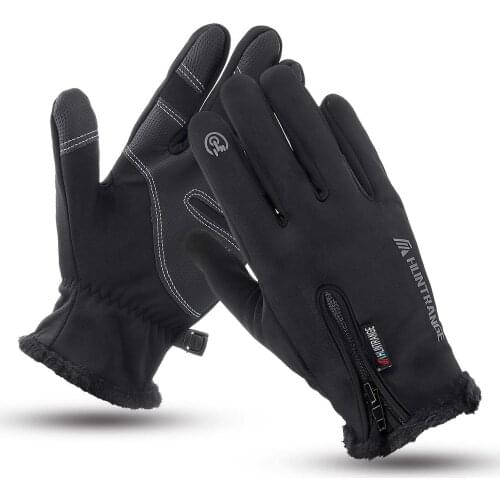 Cold-proof Waterproof Winter Motorcycle Gloves Cycling Fluff Warm Gloves Touchscreen Cold Weather Anti Slip Bike Riding Bicycle