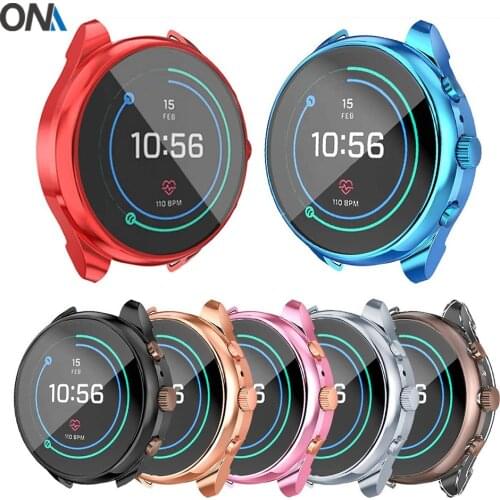 Screen Protector Case for Fossil Womens Sport 41mm FTW6022 All-Around Ultra Slim Soft TPU Watch Cover Protective Bumper Shell