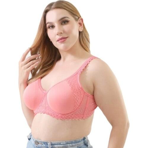 Womens Full Coverage Underwire Seamless Lightly Padded Basic Minimizer Bra 38 40 42 44 46 48 A B C D DD DDD Cup Brassiere