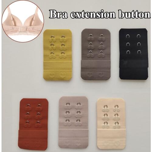 1Pc 2/3 Hook Invisible Bra Extender Elastic Bra Strap Extension Hook Candy Color Intimates Adjustable Belt Buckle For Women