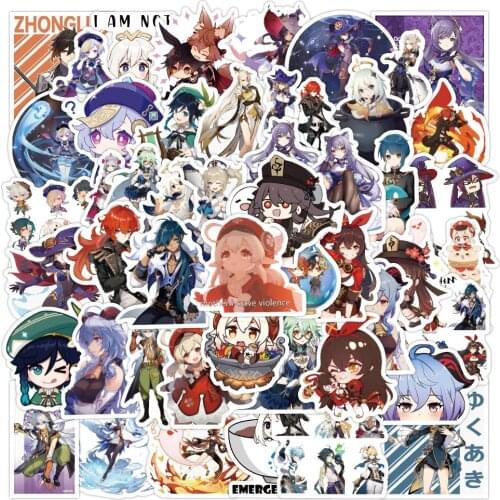 10/30/50PCS Game Genshin Impact Cartoon Stickers DIY Skateboard Fridge Motorcycle Luggage Graffiti Decal Sticker Kid Toy Gift