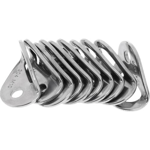10 Pcs Lightweight 3/8'' 25KN 304 Stainless Steel Bolt Hanger for Belay Rescue Rigging Work Climbing Mountaineer Rock Climbing