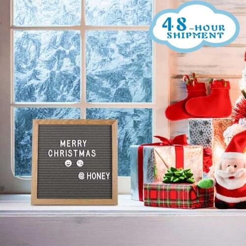 10x10 Inch Square Felt Letterboard Oak Wood Message Board 460 Plastic Letters Easel Drawstring Bag Felt Letter Board Home Decor