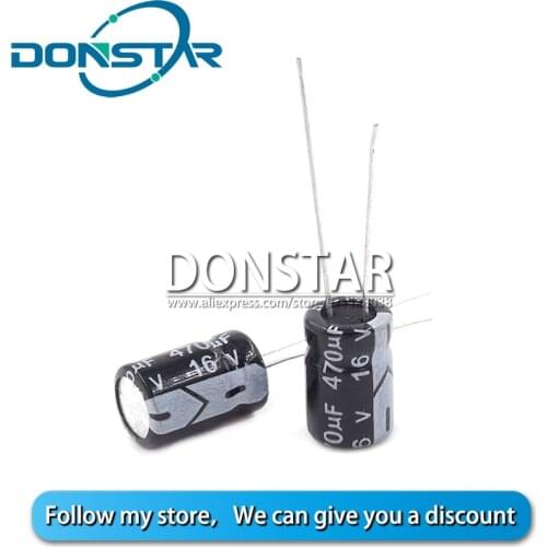 20PCS 470UF 16V Aluminium Electrolytic Capacitor 16V 470UF 8*12MM Electrolytic Capacitor